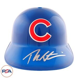 Theo Epstein Chicago Cubs Signed Helmet 2016 World Series Autograph —PSA